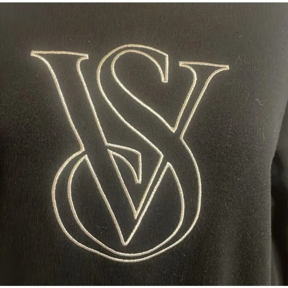 NWT Victoria's Secret Black Sweatshirt Size XXL - Picture 2 of 9
